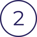 Image of the number two, indicating the second of three steps