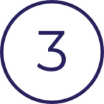 Image of the number three, indicating the third of three steps